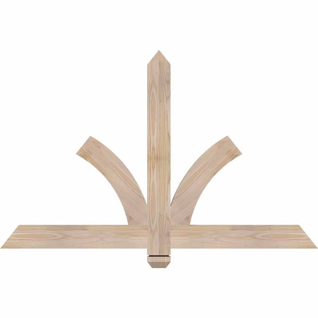 Ekena Millwork Redmond Smooth Timber Gable Bracket, Douglas Fir, 48"W x 30"H x 1 1/2"D x 3 1/2"F, 15/12 Pitch GBW048X30X0204RED00SDF